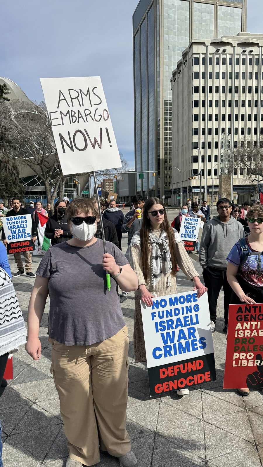 Street demonstration in Edmonton