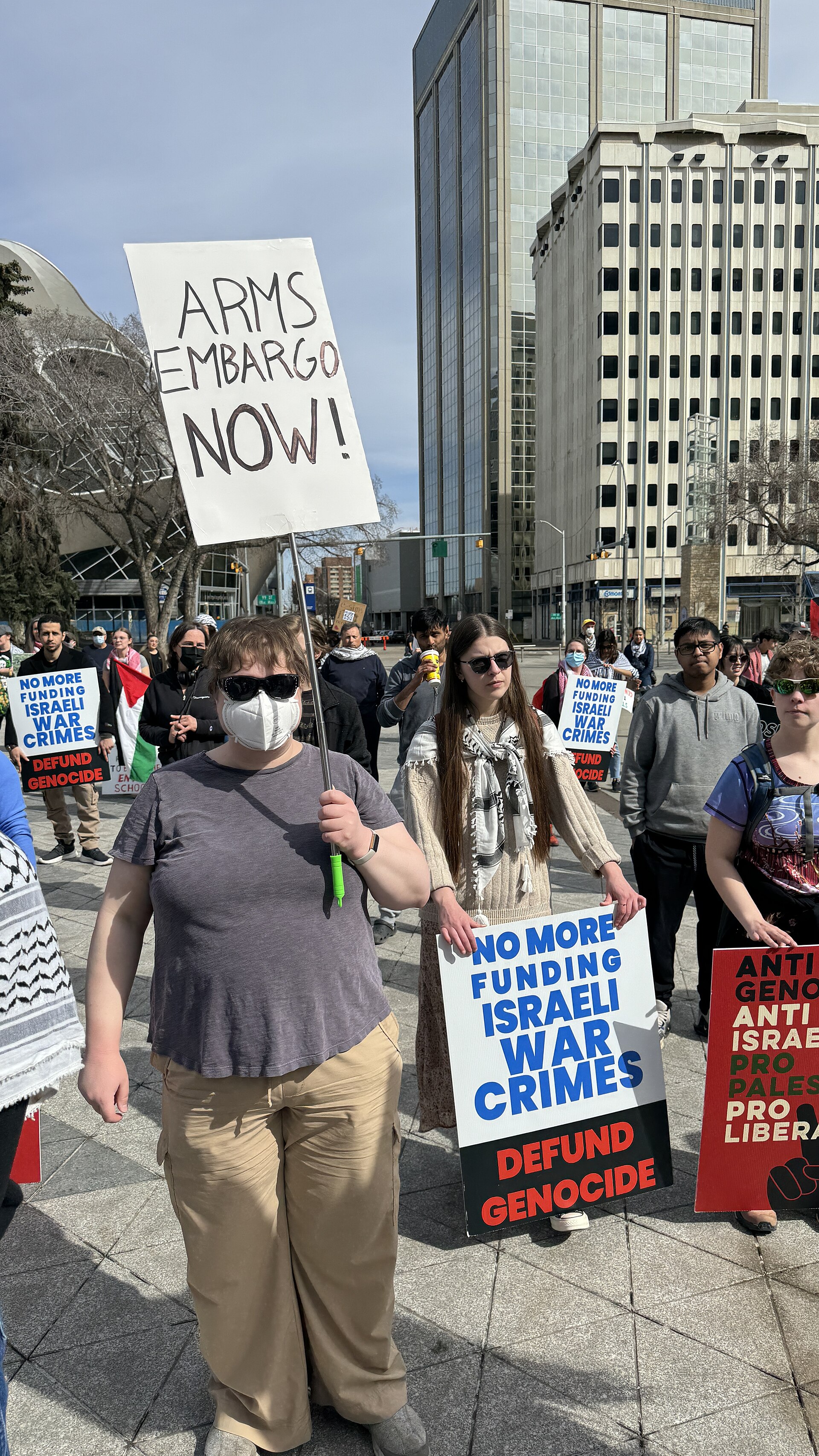 A solidarity march in Edmonton