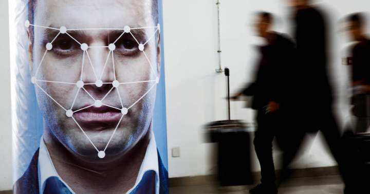 Facial-recognition mapping of a face